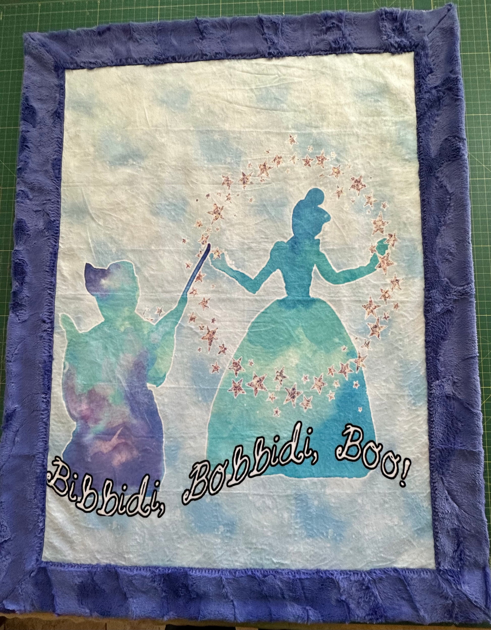 Bibbidi Bobbibidi Boo! Cinderella on Peri Purple Hide Baby Blanket - Handcrafted for Delight - 33x43