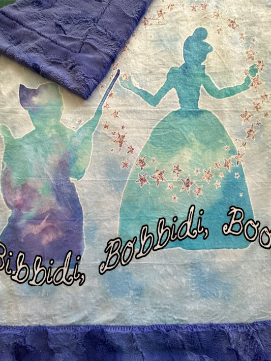 Bibbidi Bobbibidi Boo! Cinderella on Peri Purple Hide Baby Blanket - Magical Design - 33x43
