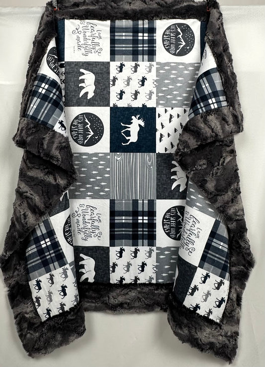 Fearfully and Wonderfully Made on Wild Rabbit Nine Iron Toddler Blanket - Serene Design - 42x60
