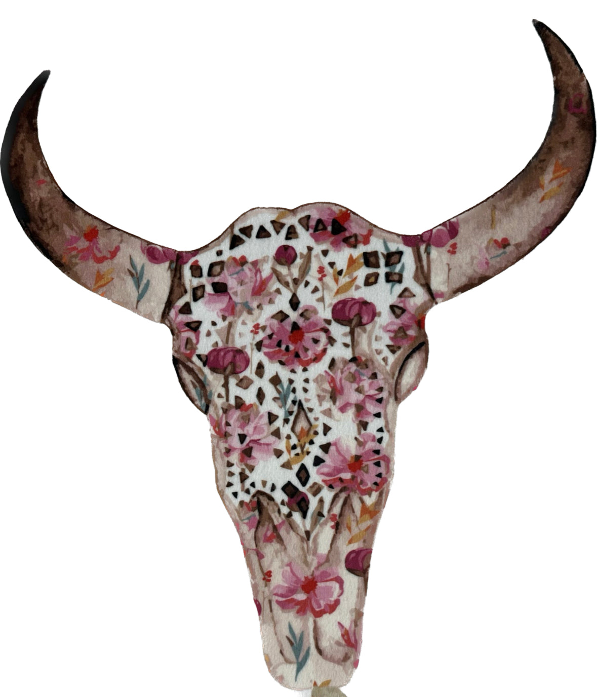 Close up image of Floral Skull Pattern