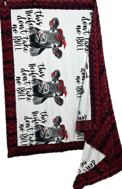 This Heifer Don't Take No Bull on Paloma Rocket 55x78 Large Blanket Spoonflower Quality