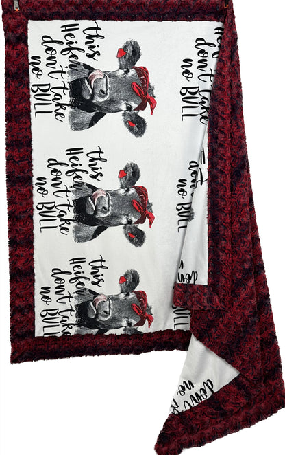 This Heifer Don't Take No Bull on Paloma Rocket 55x78 Large Blanket Spoonflower Quality