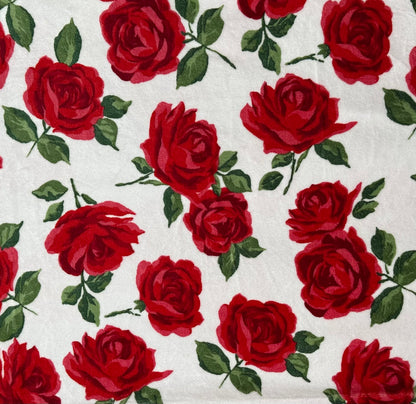 La Vie en Rose on Luxe Cardinal Red Adult Large Minky Blanket 56x77