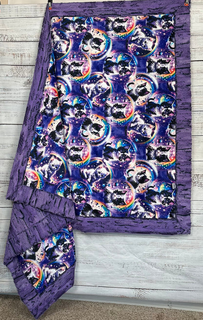 Cat on Crown Jewel Luxe Large 55x79 Minky Blanket