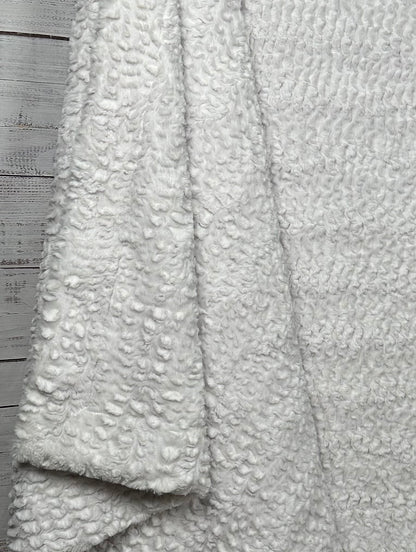 White Florence XL 61x86 Double Luxe,  Extra Plush 30mm Thick Minky Blanket